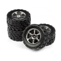 MOUNTED VT TYRE/WHEEL SET (4pcs) - HPI  105524